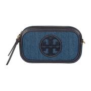 Tory Burch Denim Crossbody Väska Blue, Dam