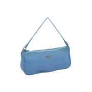 Prada Vintage Pre-owned Nylon hem-och-kontorstillbehr Blue, Dam