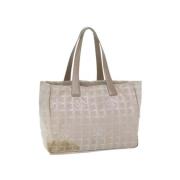 Chanel Vintage Pre-owned Nylon chanel-vskor Beige, Dam