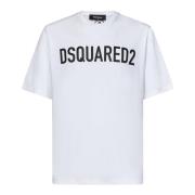 Dsquared2 Vit Logo Loose Fit T-shirt White, Herr