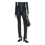 Mugler Panel Spiral Jeans Black, Dam