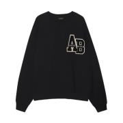 Anine Bing Miles Oversized Sweatshirt Letterman Black, Dam