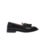 Scarosso Tassel Loafers i kalvskinn Black, Dam