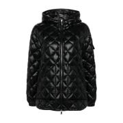 Moncler Diamantquiltad huva dunjacka Black, Dam