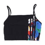 Adidas Svart Crop Top med Ikoniska Detaljer Black, Dam