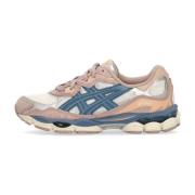 Asics Retro Mesh Sneaker Cream/Grey Floss Beige, Dam