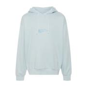 Givenchy Blue Wings Logo Hooded Sweater Blue, Herr