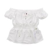 Guess Blus med off-shoulder White, Dam