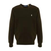 Polo Ralph Lauren Grön Crewneck Tröja med Broderad Pony Green, Herr