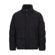 Stone Island Blå Lättviktig Nylon Blouson Jacka Blue, Herr