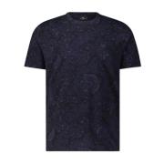 Etro Paisley Print T-Shirt Blue, Herr