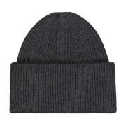 Laneus Kashmir Ribbstickad Beanie Mössa Gray, Unisex