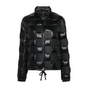 Moncler Svart Quiltad Vadderad Kappa Black, Dam