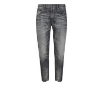 Dondup Slitna Denim Jeans med Microrips Gray, Herr