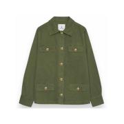 Anine Bing Casual Army Jacka i Herringbone Bomull Green, Dam