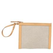 Burberry Vintage Pre-owned Canvas kuvertvskor Beige, Dam