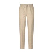 Circolo 1901 Casual byxor med fiskbensmönster Beige, Dam