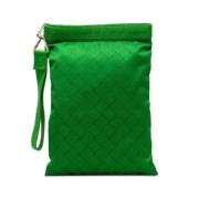 Bottega Veneta Vintage Pre-owned Nylon necessrer Green, Dam