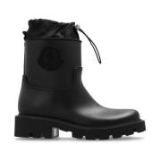 Moncler Svarta Vattentäta Kicktream Regn Ankelstövlar Black, Dam