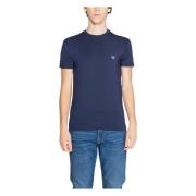 Emporio Armani Blå Kortärmad T-shirt Blue, Herr