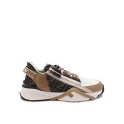 Fendi Bruna Sneakers med FF Detaljer Brown, Herr