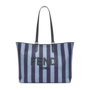 Fendi Blå Jacquard Pequin Shoppingväska Blue, Herr