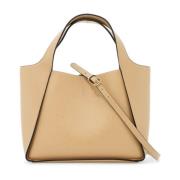 Stella McCartney Guld Stud Logo Axelväska Beige, Dam