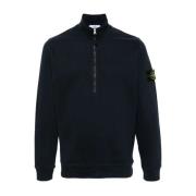 Stone Island Blå Tröja med Ståkrage Blue, Herr