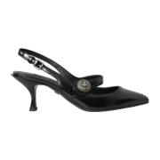 Dolce & Gabbana Italienskt Läder Slingback Klackar Black, Dam