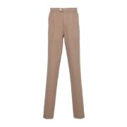 Brunello Cucinelli Jordbrun Bomull Twill Byxor Brown, Herr