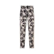 Palm Angels Svarta Joggers med Palm Tree Print Black, Herr