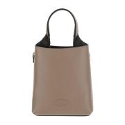 Tod's Läderhandväska med T-pendant Beige, Dam