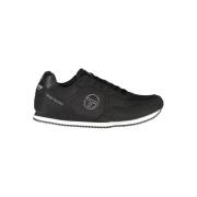 Sergio Tacchini Elegant Svart Broderade Sneakers Snörning Black, Herr