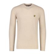 Lyle & Scott Beige Lammsullströja Beige, Herr