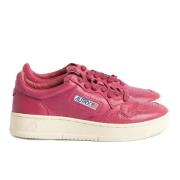 Autry Fuchsia Getlädersneakers Pink, Dam