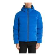 Emporio Armani EA7 Logo Snap-Zip Down Jacket Blue, Herr