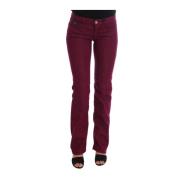 Costume National Röda Straight Fit Lyxiga Jeans Red, Dam