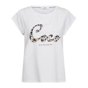 Co'Couture Leocc Coco Tee Top - Vit White, Dam