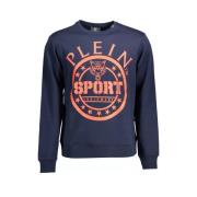 Plein Sport Blå långärmad sportig sweatshirt Blue, Herr