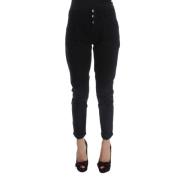 Costume National Slim Fit Svart Denim Jeans Black, Dam