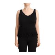 Ermanno Scervino Ärmlös Designer Tanktop i Svart Black, Dam