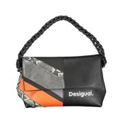 Desigual Svart Polyeten Handväska med Axelrem Multicolor, Dam