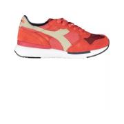 Diadora Rosa Läderblandning Sneakers Red, Dam