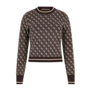 Guess Brun Dam Jersey Textil Brown, Dam