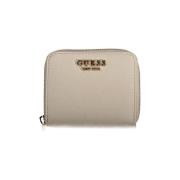 Guess Beige Polyeten Plånbok med Dragkedja Beige, Dam