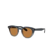 Oliver Peoples N.05 Oval Solglasögon Blå/Grå Black, Unisex