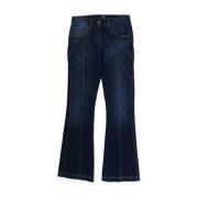 Roberto Cavalli Elegant Low-Rise Flare Leg Denim Jeans Blue, Dam