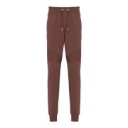 Balmain Flocked logo joggers Brown, Herr