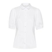 Kaffe Feminin Skjortblus Optisk Vit White, Dam