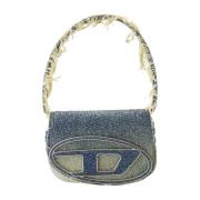 Diesel Denim Axelväska med Strass Blue, Dam